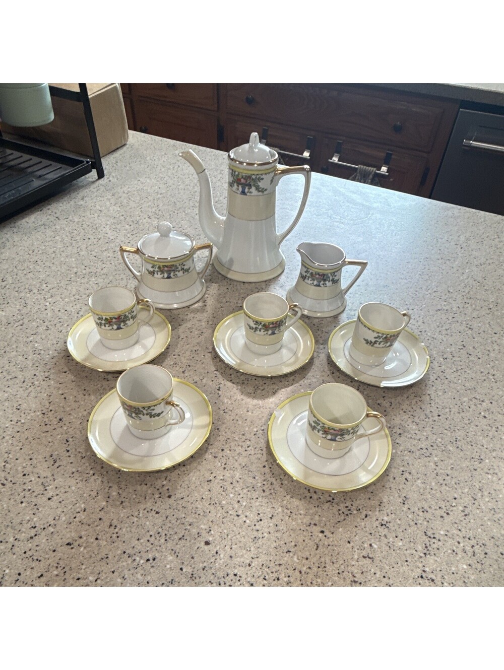 Vintage Noritaki 15 Piece Japanese Floral Tea Set